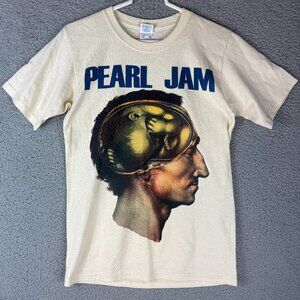 Pearl Jam T Shirt Size Small Beige Fetus Moon Patrol Graphic Tee Yazbek
